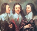 Charles I in Three Positions Baroque court painter Anthony van Dyck